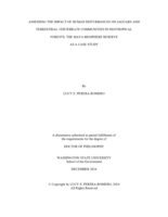 ASSESSING THE IMPACT OF HUMAN DISTURBANCES ON JAGUARS AND TERRESTRIAL VERTEBRATE COMMUNITIES IN NEOTROPICAL FORESTS: THE MAYA BIOSPHERE RESERVE AS A CASE STUDY