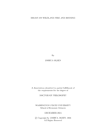 Essays on Wildland Fire and Housing