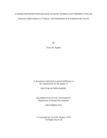 A Mixed-Methods Exploration of Basic Needs Staff Perspectives on Service Provision at Public Universities in Washington State