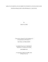 Impacts of parental involvement on students’ lives in an inclusive postsecondary education program: A case study