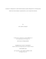 COMPACT, FREQUENCY RECONFIGURABLE RADIO FREQUENCY INTEGRATED CIRCUITS FOR ENERGY HARVESTING AND COMMUNICATIONS