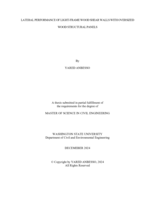 LATERAL PERFORMANCE OF LIGHT-FRAME WOOD SHEAR WALLS WITH OVERSIZED WOOD STRUCTURAL PANELS