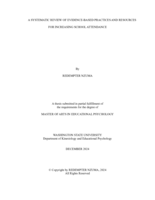A SYSTEMATIC REVIEW OF EVIDENCE-BASED PRACTICES AND RESOURCES FOR INCREASING SCHOOL ATTENDANCE