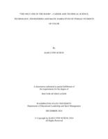 "THE ONLY ONE IN THE ROOM"—CAREER AND TECHNICAL SCIENCE, TECHNOLOGY, ENGINEERING AND MATH: NARRATIVES OF FEMALE STUDENTS OF COLOR