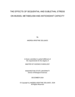 THE EFFECTS OF SEQUENTIAL AND SUBLETHAL STRESS ON MUSSEL METABOLISM AND ANTIOXIDANT CAPACITY