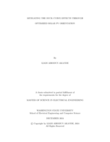 Mitigating the Duck Curve Effects through Optimized Solar PV Orientation