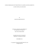 AT-RISK UNDERGRADUATES’ PERCEPTIONS OF LEARNING AND ENGAGEMENT IN AN EDUCATIONAL ESCAPE ROOM