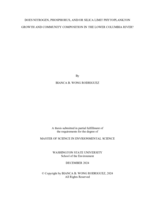 Does Nitrogen, Phosphorus, and/or Silica Limit Phytoplankton Growth and Community Composition in the lower Columbia River?