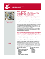 Columbia Plateau least-conflict solar siting: January 2023 update