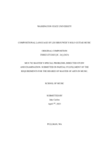 Compositional Language of Leo Brouwer's Solo Guitar Music