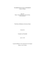 The Horn in Relation to the Jazz Genre