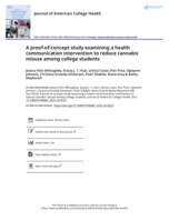A proof-of-concept study examining a health communication intervention to reduce cannabis misuse among college students