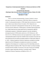 Perspectives of Underrepresented Students on Influences and Barriers to STEM Education