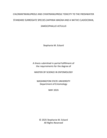 CHLORANTRANILIPROLE AND CYANTRANILIPROLE TOXICITY TO THE FRESHWATER STANDARD SURROGATE SPECIES DAPHNIA MAGNA AND A NATIVE CLADOCERAN, SIMOCEPHALUS VETULUS