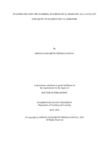 Teaching Beyond The Numbers: Mathematical Modeling As A Catalyst For Equity In Elementary Classrooms