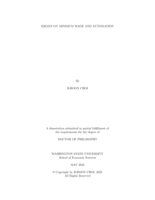 ESSAYS ON MINIMUM WAGE AND AUTOMATION
