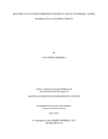 Relating talus characteristics to habitat use by vulnerable alpine mammals in a changing climate