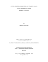 COPPER-ADDED STAINLESS STEEL AND TITANIUM ALLOYS FOR BACTERIAL RESISTANCE IN BIOMEDICAL DEVICES