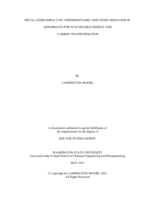 Metal Oxide Impact on Thermodynamic and Steric Behavior of Adsorbates for Sustainable Energy and Carbon Transformation