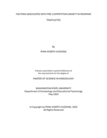 Factors Associated with Pre-competition Anxiety in Ironman Triathletes
