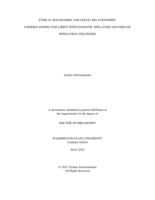 ETHICAL BOUNDARIES AND SOCIAL RELATIONSHIPS: UNDERSTANDING OUR LIMITS WITH ZOONOTIC SPILLOVER AND DISEASE MITIGATION STRATEGIES