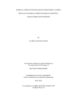 RESIDUAL STRESS INVESTIGATIONS IN PROCESSED LAYERED METALLIC MATERIALS THROUGH SURFACE SENSITIVE CHARACTERIZATION METHODS