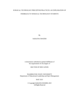 SURGICAL TECHNOLOGY PRECEPTOR PRACTICES: AN EXPLORATION OF FEEDBACK TO SURGICAL TECHNOLOGY STUDENTS