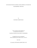 SUSTAINABLE ORGANIC MATERIAL-BASED ARTIFICIAL SYNAPSES FOR NEUROMORPHIC COMPUTING