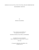 MODELING AND ANALYTICAL STUDY OF NATURAL ORGANIC MEMRISTORS FOR NEUROMORPHIC COMPUTING