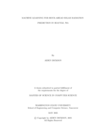 Machine Learning for Hour-Ahead Solar Radiation Prediction in Seattle, WA