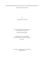 DYNAMIC COMPRESSION EFFECTS AND PHASE TRANSFORMATION KINETICS OF FUNDAMENTAL MOLECULES