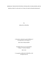 MODELING THE BOVINE INTESTINE: INTEGRATING 3D ORGANOIDS AND 2D MONOLAYERS TO ADVANCE GUT HEALTH AND PATHOGEN RESEARCH