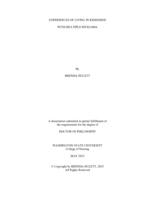 EXPERIENCES OF LIVING IN REMISSION WITH MULTIPLE MYELOMA