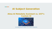 AI Subject Generation: Alma AI Metadata Assistant vs. UCF’s Custom AI