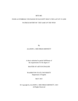 Bite Me: Food as Symbolic Exchange in Naughty Dog’s The Last of Us and Patrick Rothfuss’ The Name of the Wind