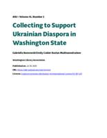 Collecting to Support Ukrainian Diaspora in Washington State