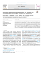 Simultaneous detection of two herbicides in fruits and vegetables with nanoparticle-linked immunosorbent and lateral flow immunoassays