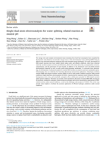 Single/dual-atom electrocatalysts for water splitting related reaction at neutral pH