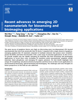Recent advances in emerging 2D nanomaterials for biosensing and bioimaging applications