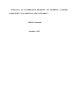 INFLUENCE OF CO-OPERATIVE LEARNING ON STUDENTS' ACADEMIC ACHIEVEMENT IN WASHINGTON STATE UNIVERSITY.