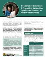 Cooperative Extension: A Promising Support for Opioid Practitioners in Rural Communities