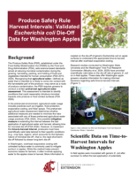 Produce Safety Rule harvest intervals: validated Escherichia coli die-off data for Washington apples