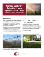 Manage water by adjusting lawn sprinkler run time: instructions for eastern Washington State