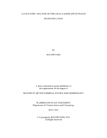 A Statutory Analysis of the Legal Landscape of Police Decertification