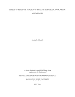 EFFECTS OF RESERVOIR TYPE (RUN-OF-RIVER VS. STORAGE) ON ZOOPLANKTON ASSEMBLAGES