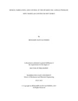 DESIGN, FABRICATION, AND CONTROL OF THE SPI-MOD CSR: A SINGLE PNEMATIC INPUT MODULAR CONTINUUM SOFT ROBOT