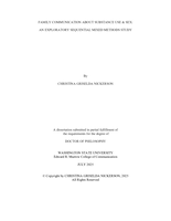 Family Communication About Substance Use & Sex: An Exploratory Sequential Mixed Methods Study