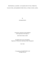 PROFESSIONAL LEARNING: AN EXAMINATION OF THE ATTRIBUTES, FACILITATORS, AND BARRIERS WITHIN THE K-12 PUBLIC SCHOOL ARENA