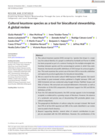 Cultural keystone species as a tool for biocultural stewardship. A global review