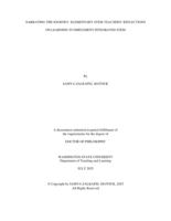 NARRATING THE JOURNEY: ELEMENTARY STEM TEACHERS’ REFLECTIONS ON LEARNING TO IMPLEMENT INTEGRATED STEM